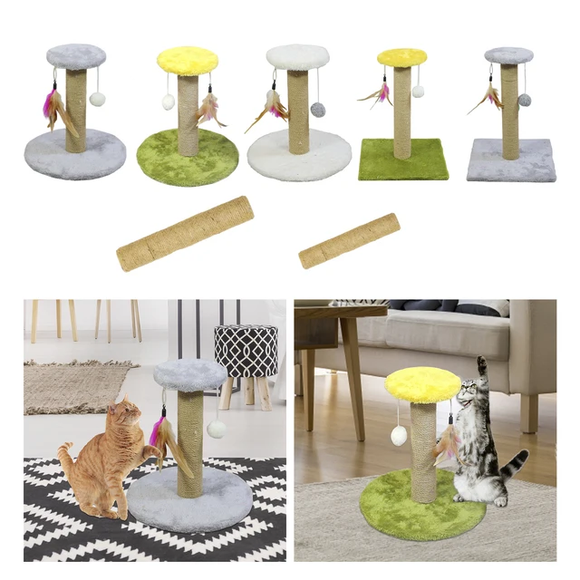 Cat Scratching Post Cute Scratch Pole Gift Durable Sharpen Claw Post Toy Funny Pets Activity Supplies for Kittens Supplies Round