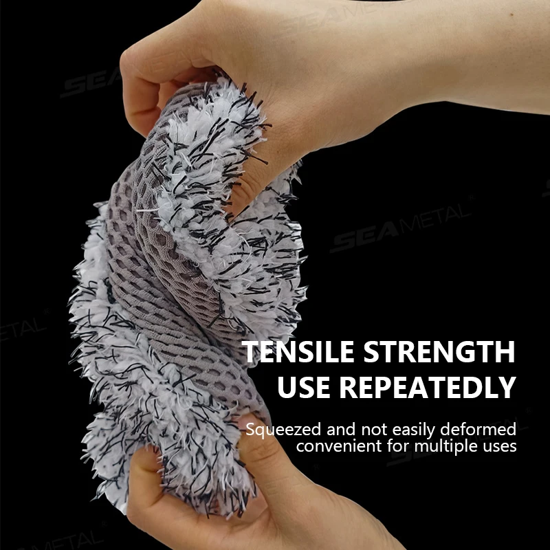 Microfiber Car Wash Sponge Two Sided Plush Massage Net Wheel Cleaning Brush Dust Remover Scratch-free Car Wash Care