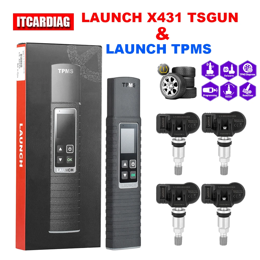 Lancio X431 Tsgun Rf-Sensor Tpms Rilevatore Di Pressione Dei Pneumatici Palmare X-431 Sensore Tsgun Apprendimento Programmazione Strumento Di Diagnosi