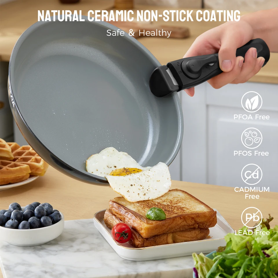 Healthy Ceramic Coated Induction Cookware Set