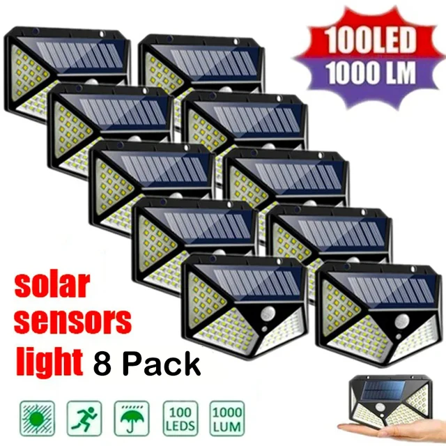 100 LED 태양광 벽 조명: 당신의 야외 공간 밝히는 지능형 조명 솔루션
