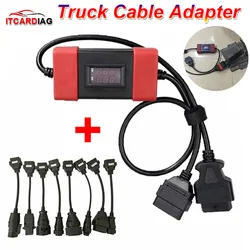 24V to 12V Truck Connector Heavy Duty Truck Diesel Adapter Cable with 8 Truck Lines for Easydiag 3.0 Easydiag 2.0 Golo 3 OBD2