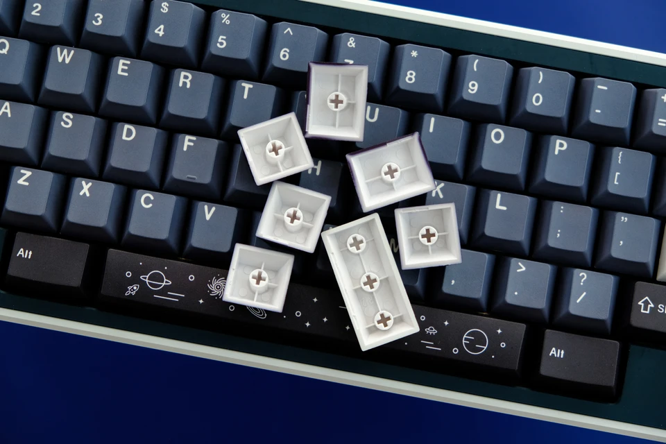 Gmk galaxy pbtキーキャップ、チェリープロファイル、dye-Sub