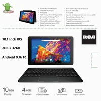 New Sales RCT6B06 10.1 INCH 2in1 Android 10 Tablet With Keyboard  2GB RAM+32GB ROM Tablets MT8167 Dual Camera WIFI Quad Core 1