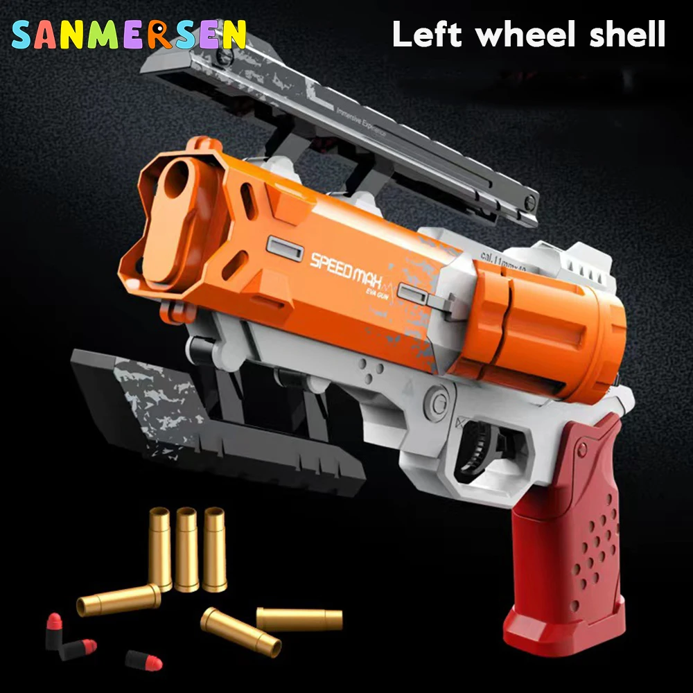 

Kids Revolver Soft Bullet Toy Gun Foam Ejection Toy Foam Darts Blaster Pistol Manual Airsoft Gun For Adult Outdoor CS Game Gift