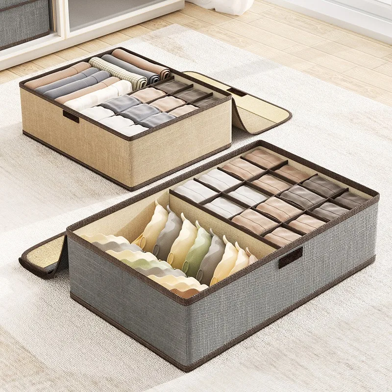 Clothes Organizer Storage Box Drawer Organizer 1Pcs Organizers Fabric Storage Compartments Drawer Type Storage Box Three in One Wardrobe Organizer Clothes Foldable Socks Home