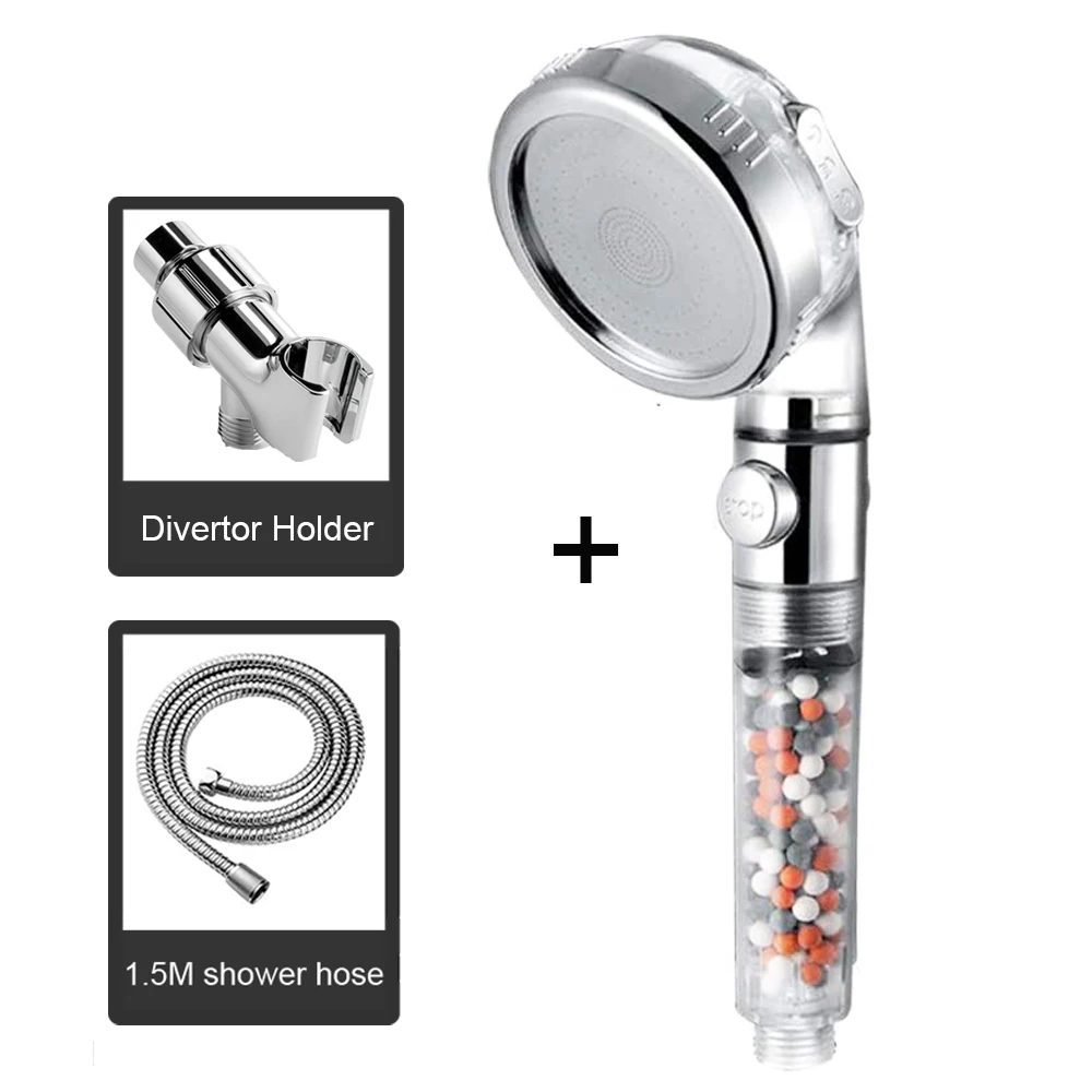 EcoFlow Handheld Showerhead with Adjustable Pressure & Water-Saving Features