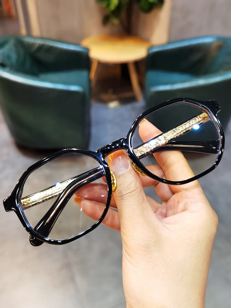 Jiandan Classic Square Eyewear Non Prescription Thick Glasses Frame With Plano Lens For Women
