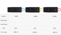 Kingston USB Flash Drives Pendrive 256Gb 128Gb 64Gb DTX Pocket USB 3.2 Gen1 Mini Key Usb Flash Drive Memory Stick Fot Numeral PC 2