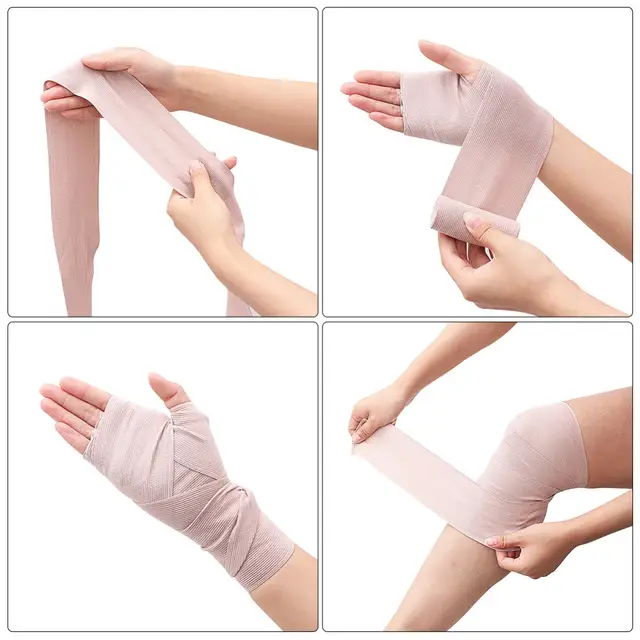 High Elastic Compression Bandage with Clip Closure Tendon Sports Tourniquet Basketball Ankle Support Knee Pad Fitness Bandage 6