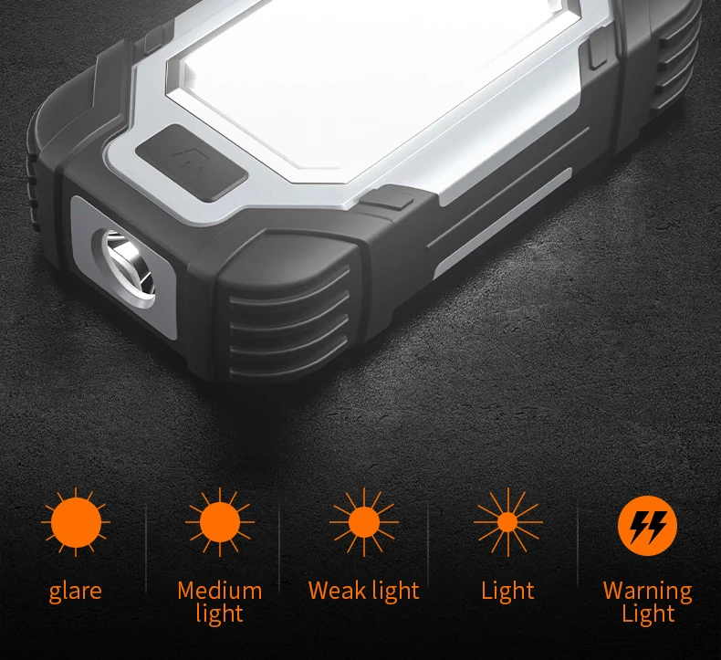 SUPERFIRE-USB Lanterna LED portátil recarregável, COB Work