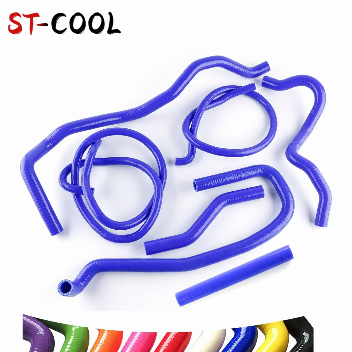 

For Ford Fiesta ST150 MK6 ST 150 Ancillary Radiator Silicone Hoses Kit Silicon Tubes Piping 7Pcs 10 Colors