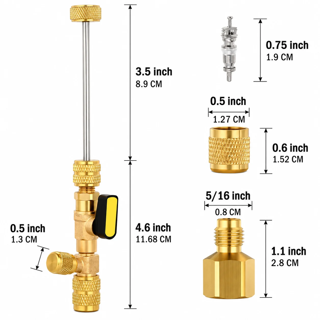 Dual-Port Valve Core Remover & Installer Tool Kit