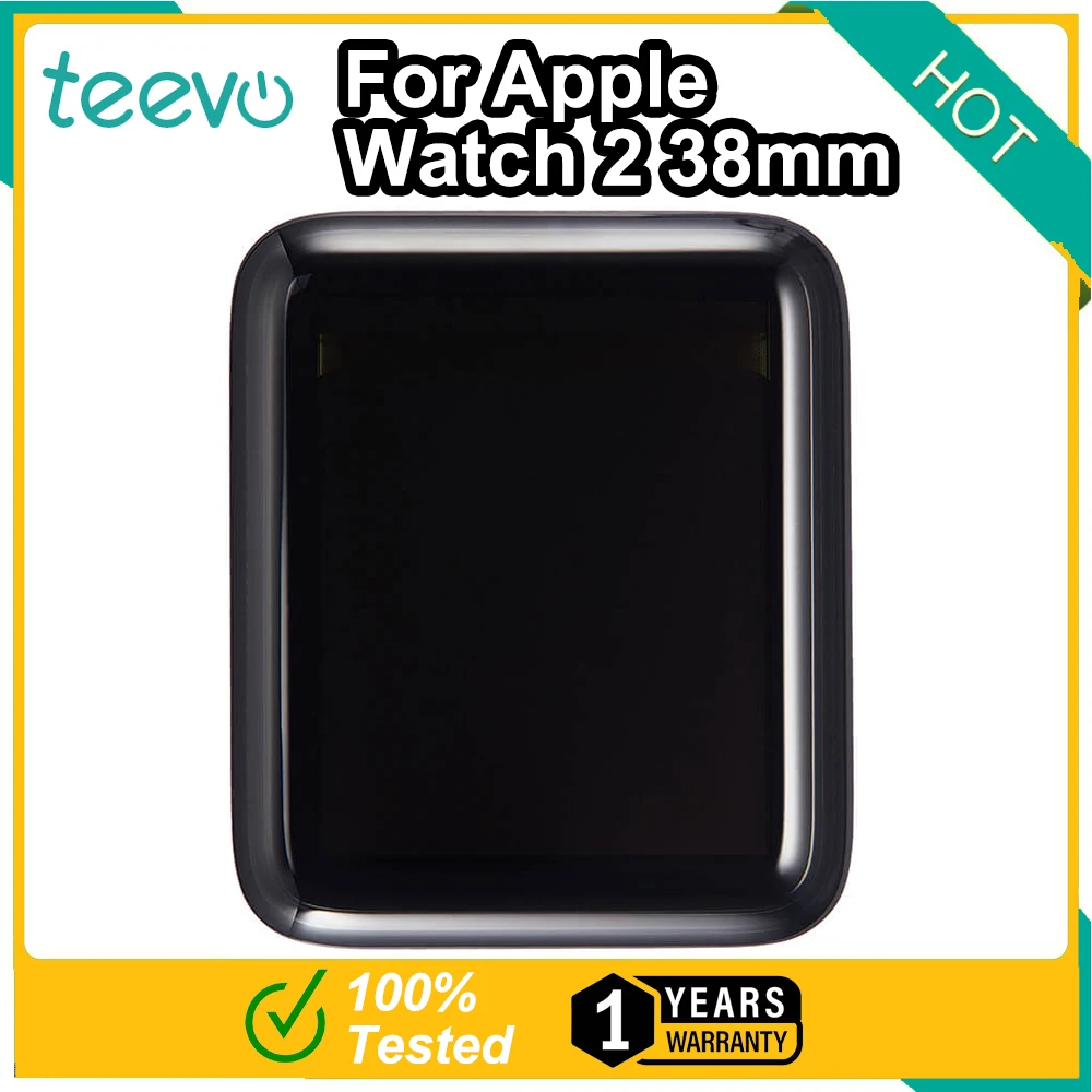 Teevo Per Apple Watch Series 2 38Mm/42Mm Lcd Touch Screen Display Digitizer Assembly Nero