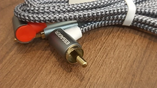 90° Angle RCA Audio Stereo Cable Jack 3.5mm to 2RCA Cable Splitter