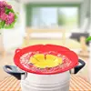 Detachable Silicone Spill-proof Pot Cover High Temperature Resistance Ban Be Zigzagged Dour-color Optional Home Kitchen Tool 5