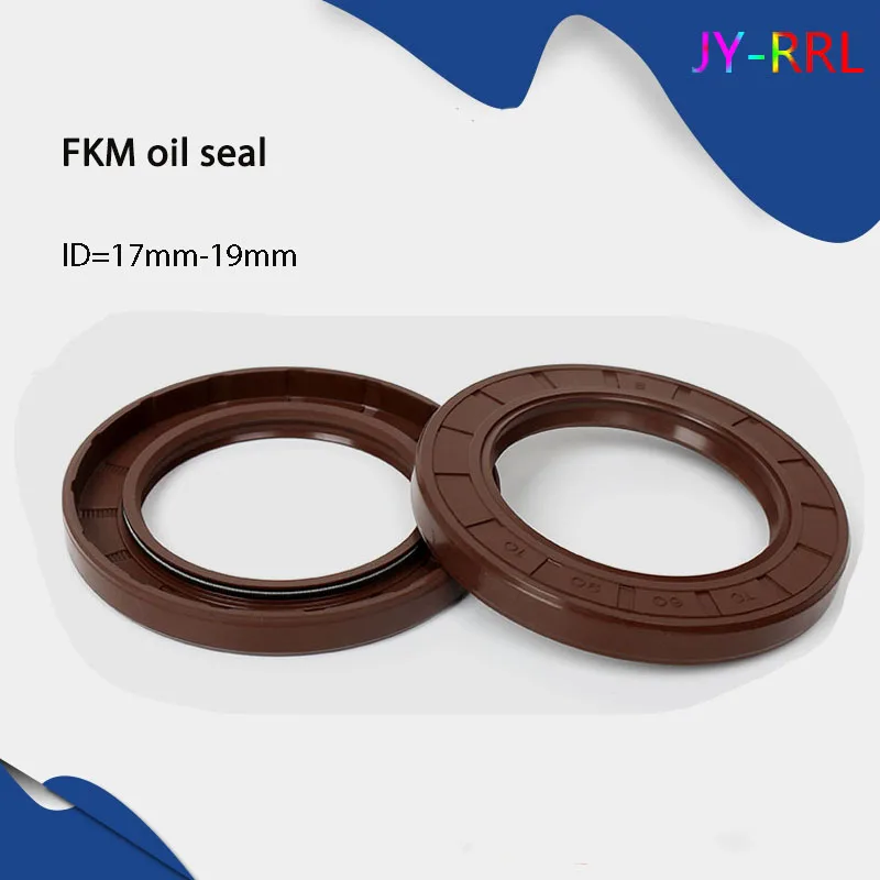 

1Pcs TC/FB/TG4 FKM Framework Oil Seal ID 17mm 18mm 19mm OD 24-40mm Thickness 5-10mm Fluoro Rubber Gasket Rings