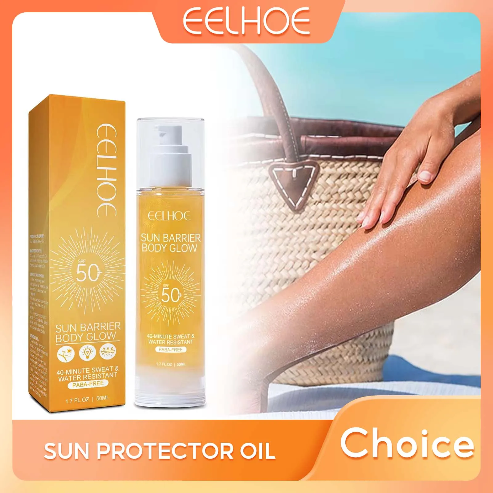 Óleo solar corporal eelhoe spf 50+ protetor e hidratante_voghion.com