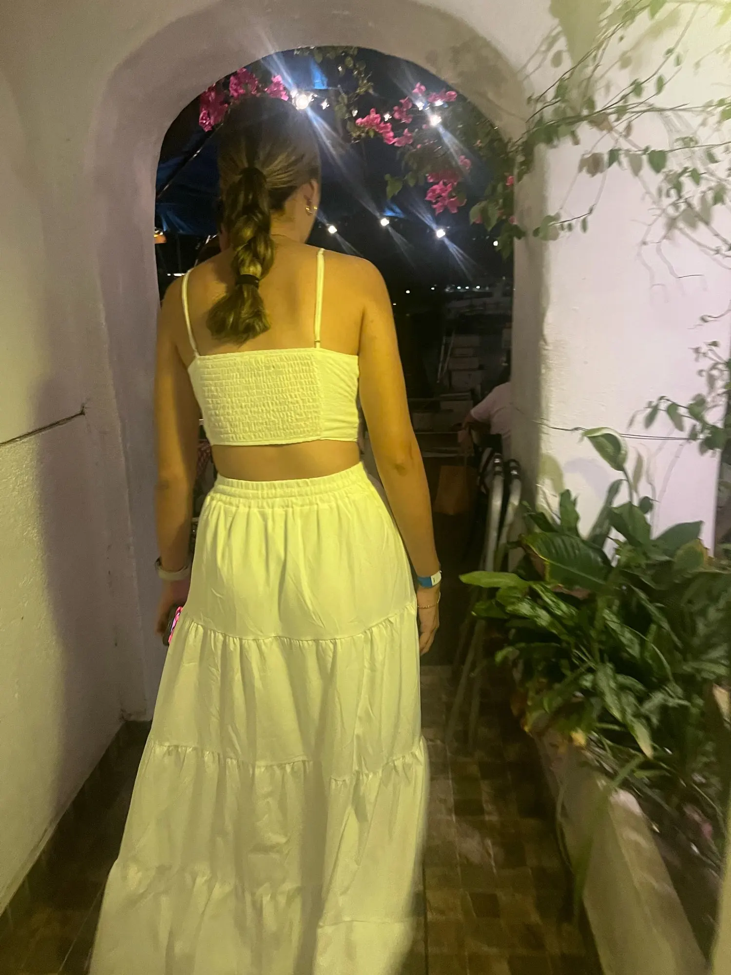 Y2 K Boho Lace Ruffle Maxi Skirt High Waist Flowy Prairie photo review