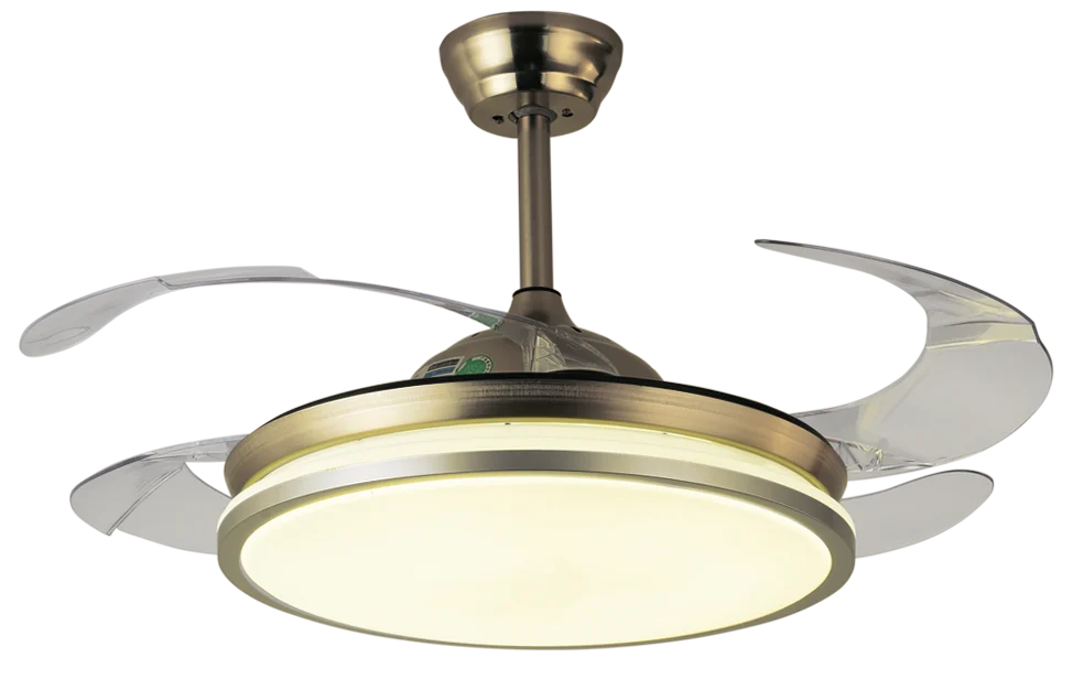 Ventilatore Da Soffitto BEL AIR Con Luce LED - 3 Temperature Colore E Telecomando - Design Moderno In Nichel Cromato