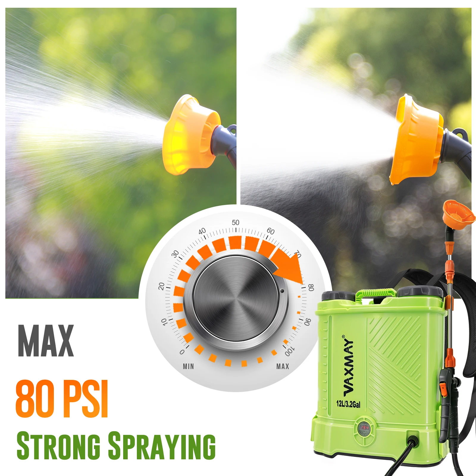 VAXMAY Garden Pesticide Sprayer Automatic Knapsack Power Sprayer 12L for Garden Battery Backpack Sprayer 5