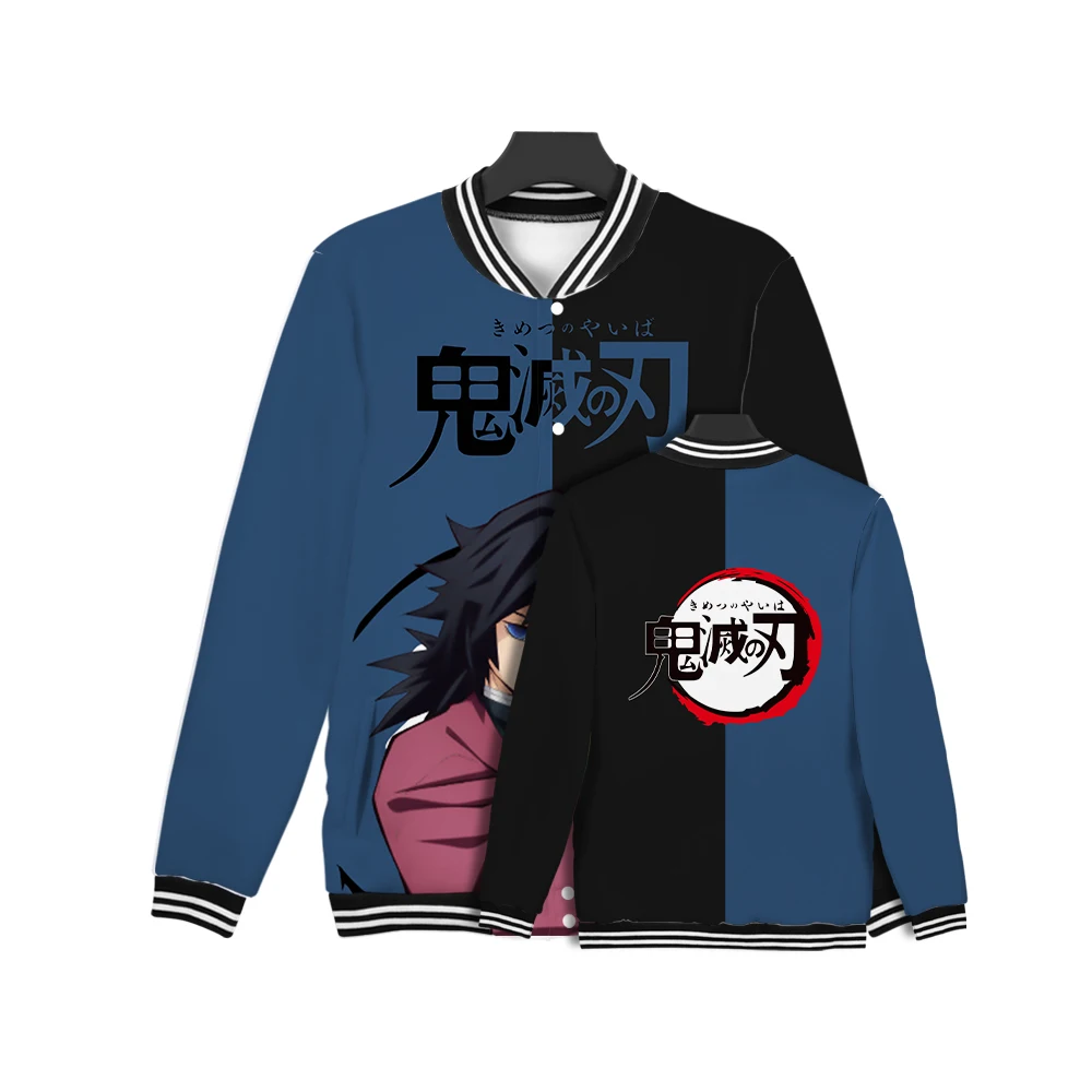 

Harajuku Samurai Blade Baseball Uniform Japanese Anime 3D Printing Bomber Jacket Men's and Women's Casual Jacket Fashion Street