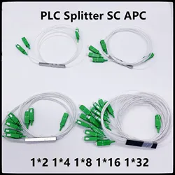 5pcs 10pcs Opitc Fiber Splitter 1x2 1Γ4 1Γ8 1Γ16 1Γ32 Optical Fiber Connector Tube Splitter SC APC Connector Splitter Connector