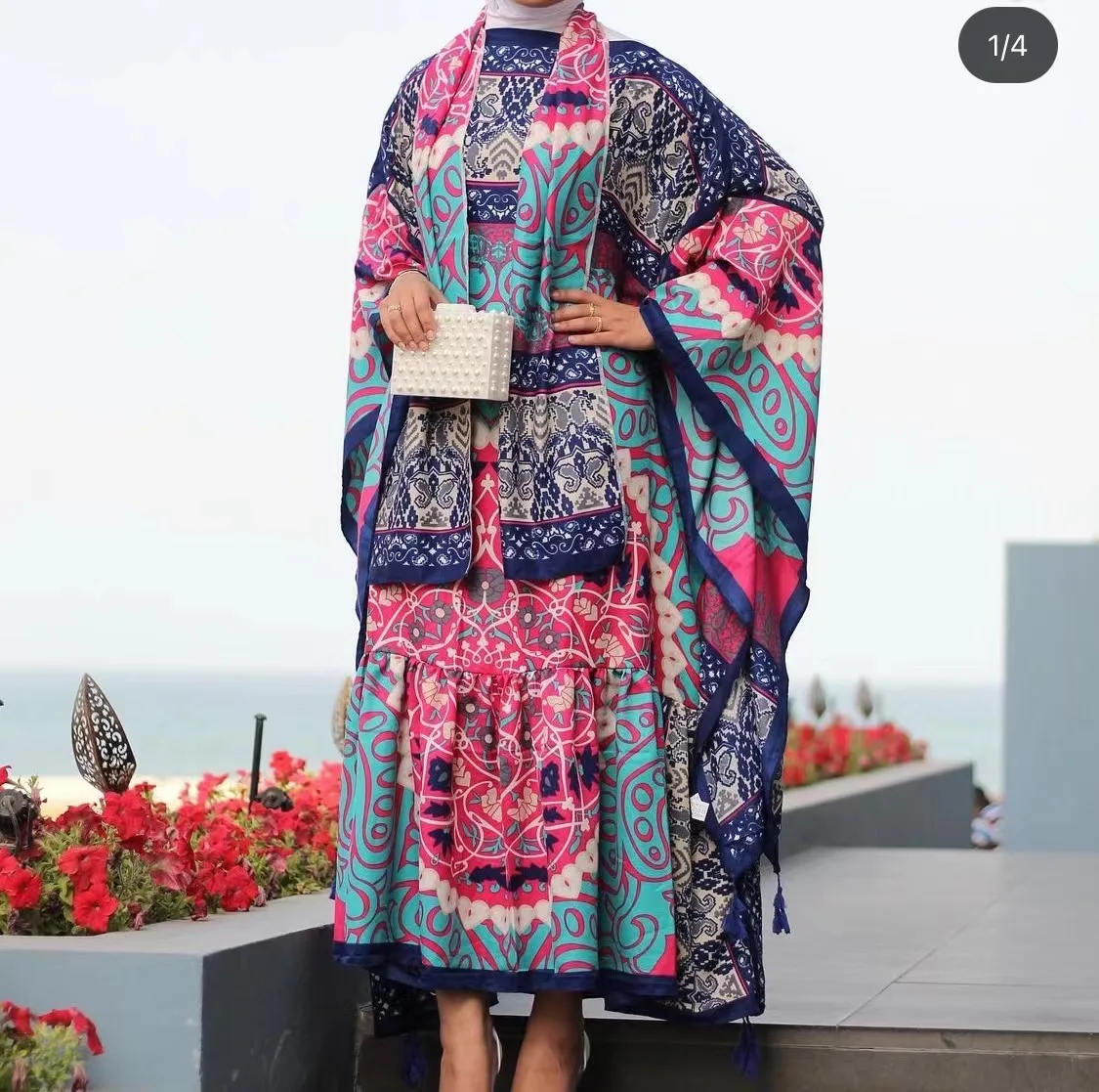 Middle East Traditional Fashion Bohemian Autumn Winter Loose Cotton Kaftan Maxi Dress Oversize Kuwait Blogger Muslim Lady Abaya new style oversize fashion african women butterfly printed silk hijab kaftan dress dashiki abaya free size muslim lady abaya