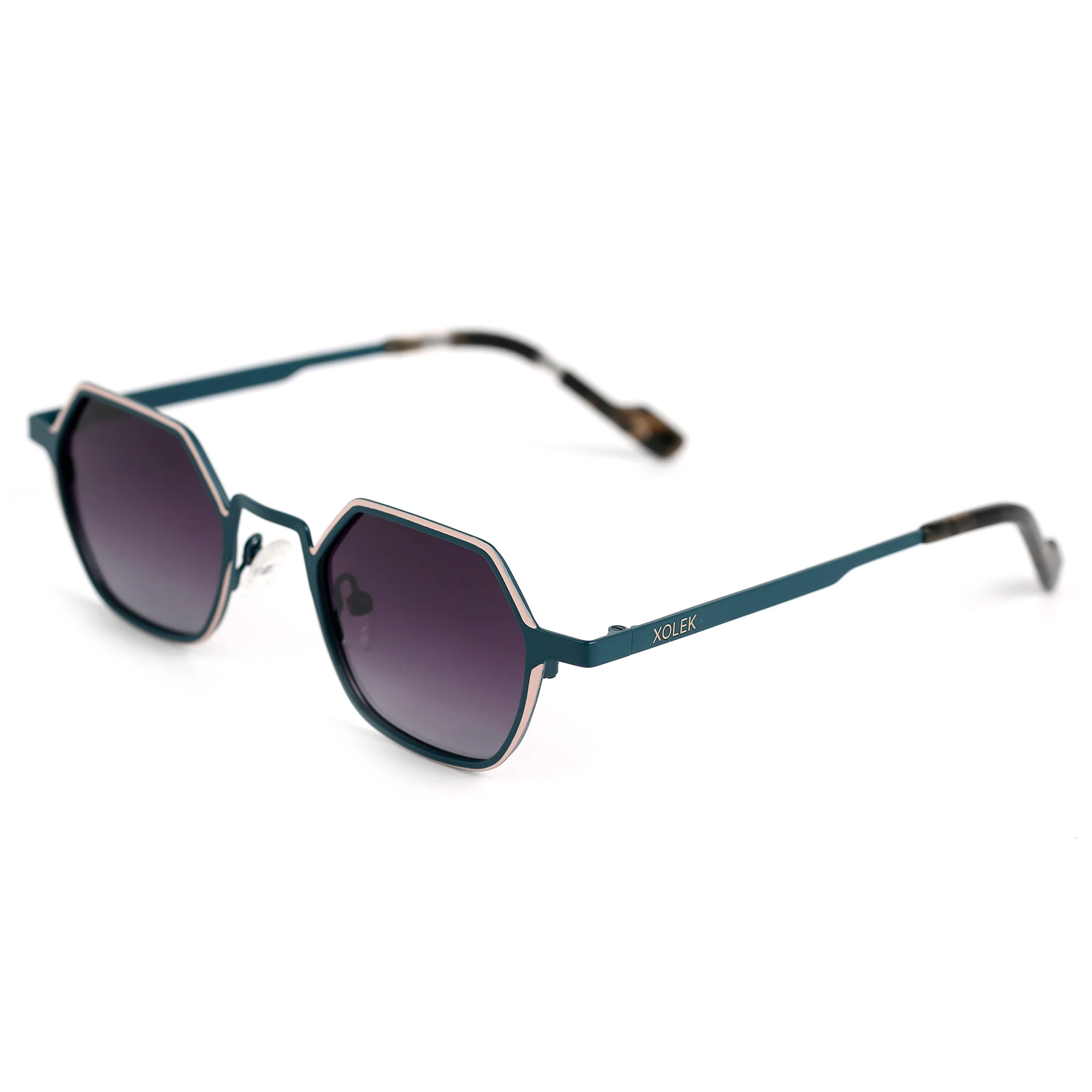 Lentes De Sol Xolek 144 Metalico Exagonal Uv Polarizado