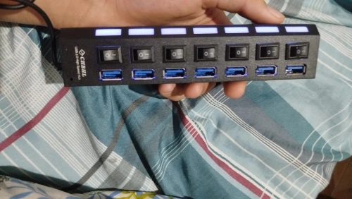 Extensão Hub Régua Usb 2.0 - 7 Portas Pc Hd Externo Pendrive photo review