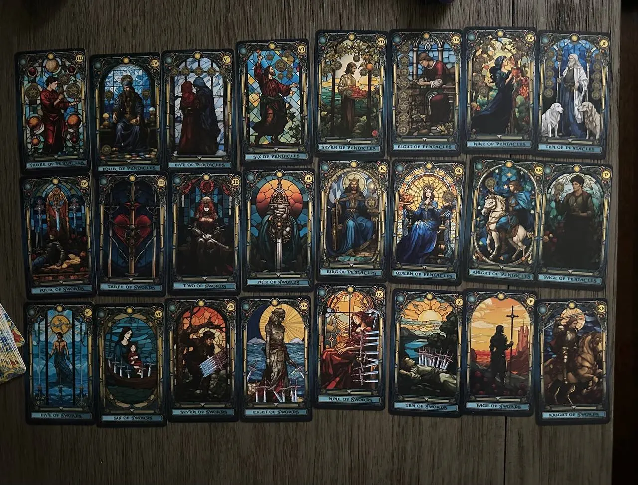 Stained Glass Tarot – 78 Card Fortune Telling Deck