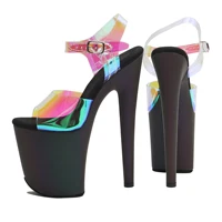WUXIN H&P Women's Stripper Exotic Heel Sandal Platform Stiletto Pole Dance Shoes 8 In - Image 5