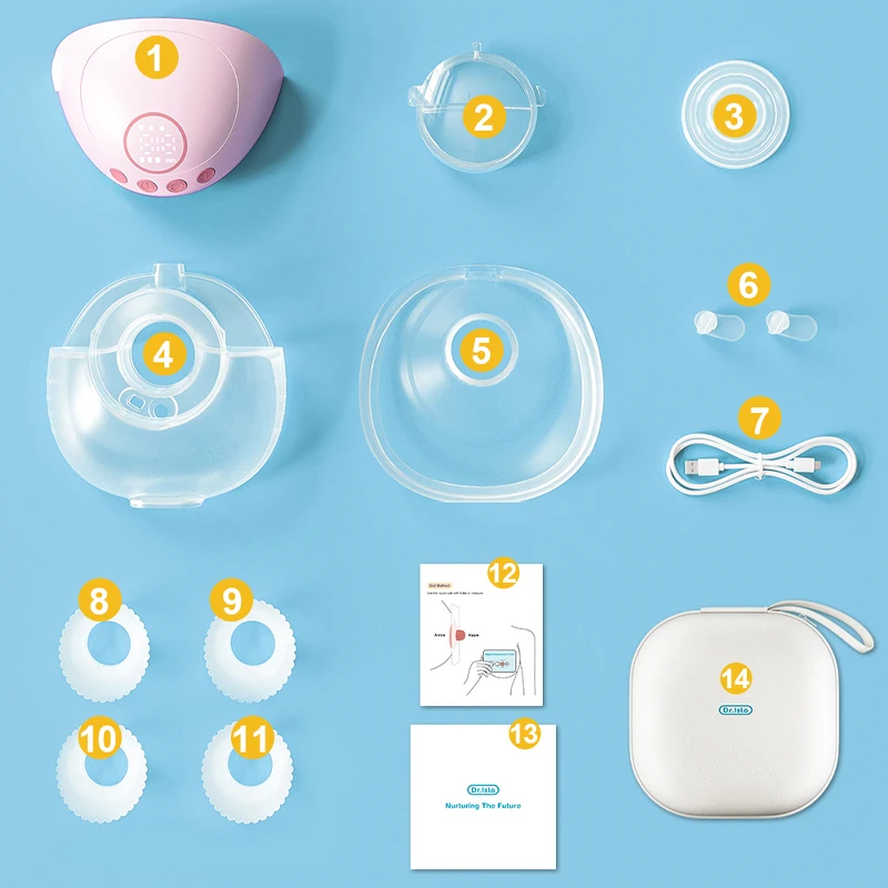 MAMIJOY Unsichtbare, tragbare elektrische Milchpumpe 3 intelligente Speichermodi 12 Saugstufen ≤35dB Geräuscharm Komfortabel &_voghion.com