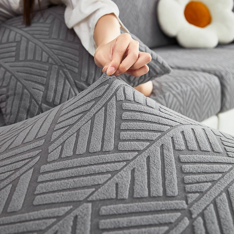 Non-slip simple jacquard solid color sofa cushion covers lazy all-inclusive sofa hats dustproof sofa cover source manufacturers 5