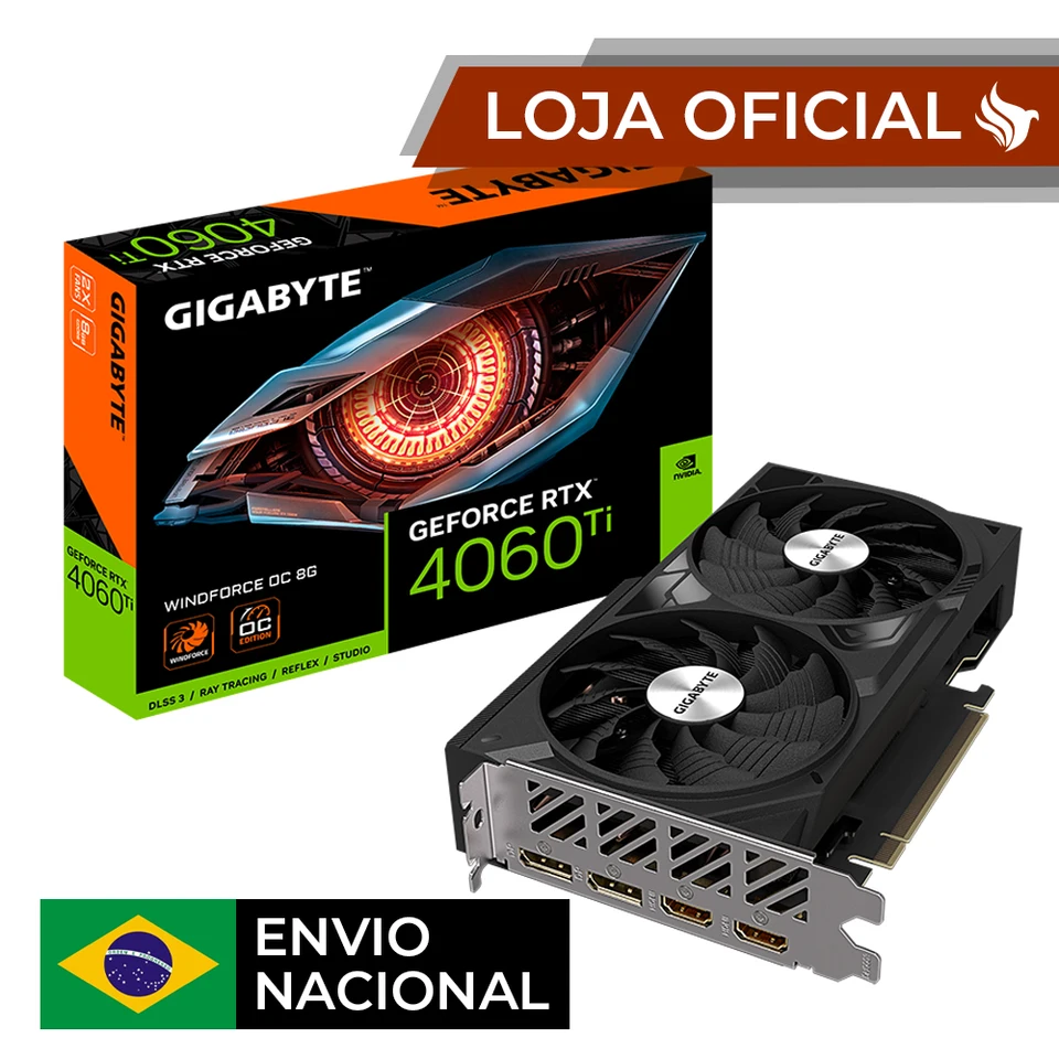 ギガバイト-geforce rtxビデオカード、4060 ti windforce oc、8GB 