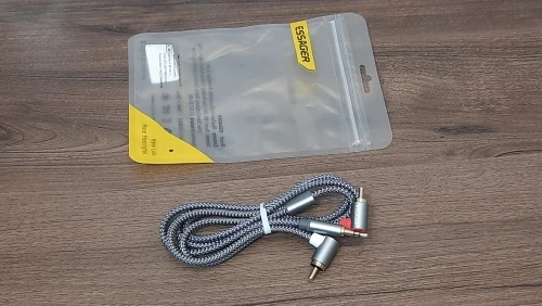 90° Angle RCA Audio Stereo Cable Jack 3.5mm to 2RCA Cable Splitter