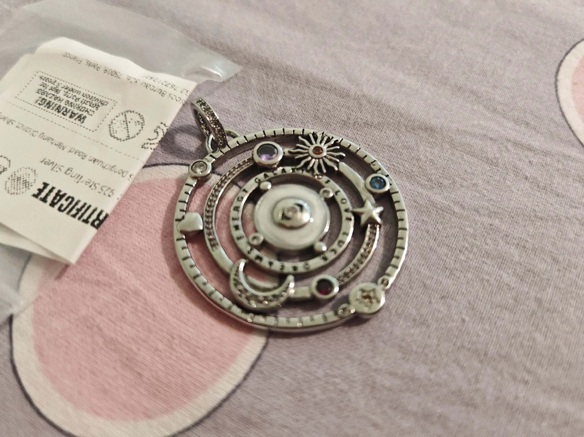 Sterling Silver Cosmic Pendant for Positivity & Luck photo review