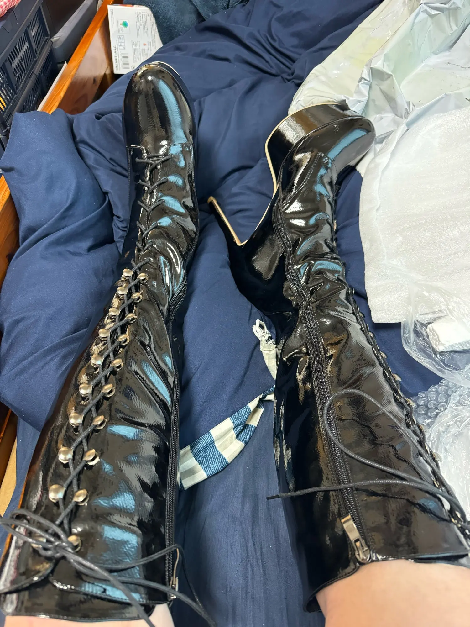 Latex Over The Knee Boots photo review