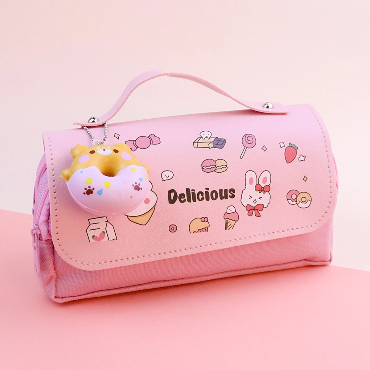 Kawaii Pencil Case Cute Pouch Large Capacity Pen Storage Bag Decompression  Creative Korean Stationery School Supplies for Girls