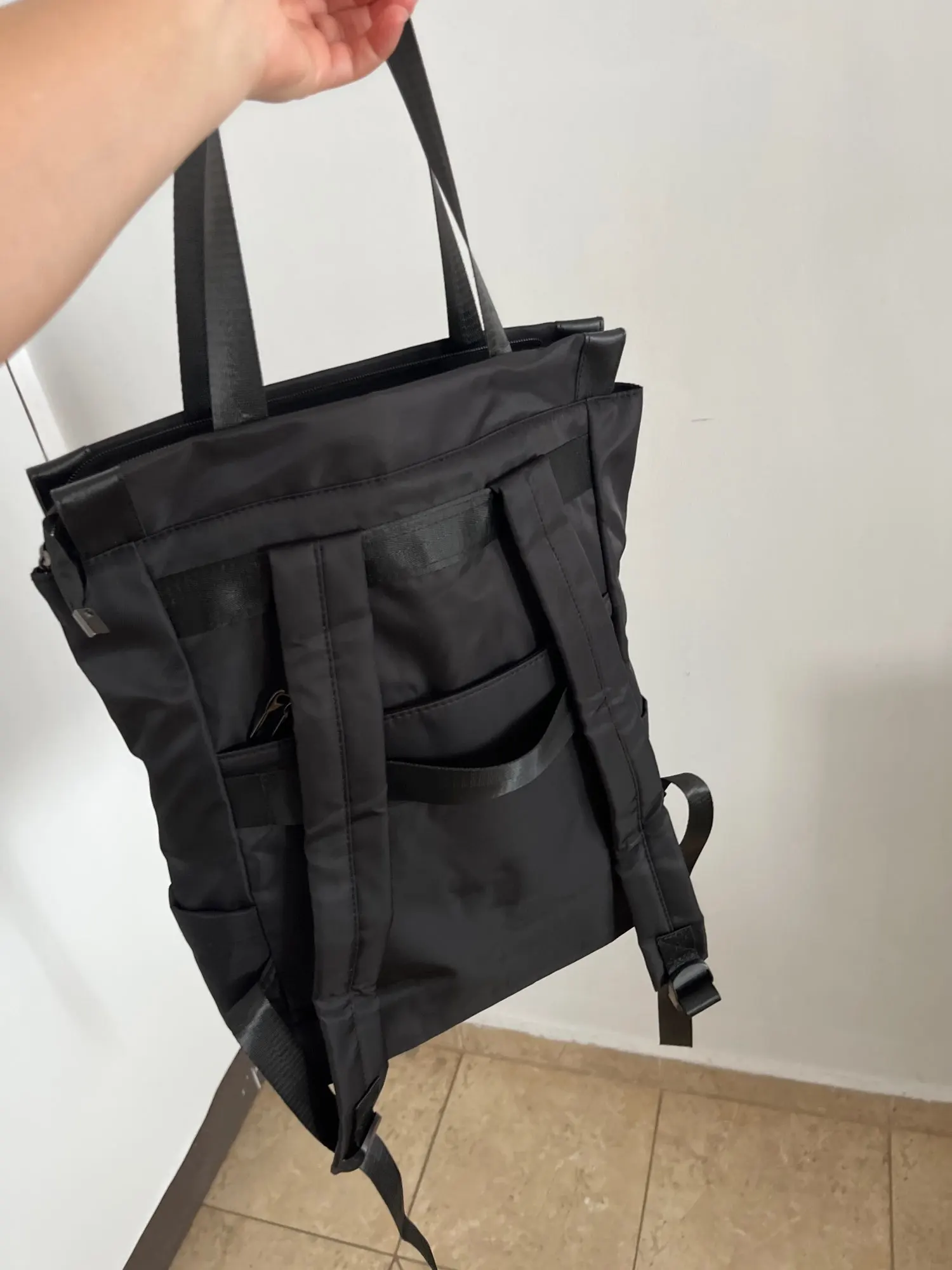 Sac à Dos Antivol Femme Oxford 3 en 1 Gris et Marron - Enora