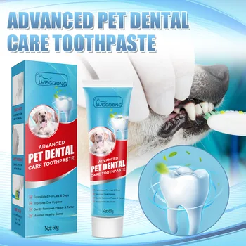 Yegbong 60g Pet Teeth Cleansing Toothpaste For Dogs Cat Fresh Breath Deodorant Tartar Plaque Remove Oral Gum Care Pet Toothpaste