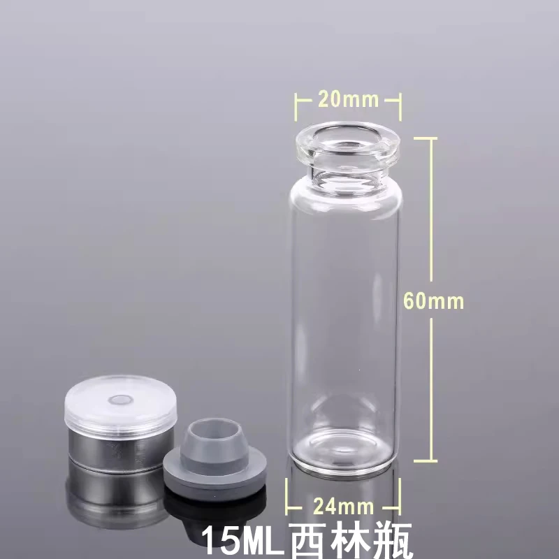 2ml 3ml 5ml 10ml Vials Rubber Stopper Flip Off Caps Al Caps Glass Bottle for peptide Freeze-dried powder - 66