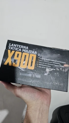 Lanterna Tática Militar X900 Profissional com Zoom Sinalizador Recarregável Luz Camping photo review
