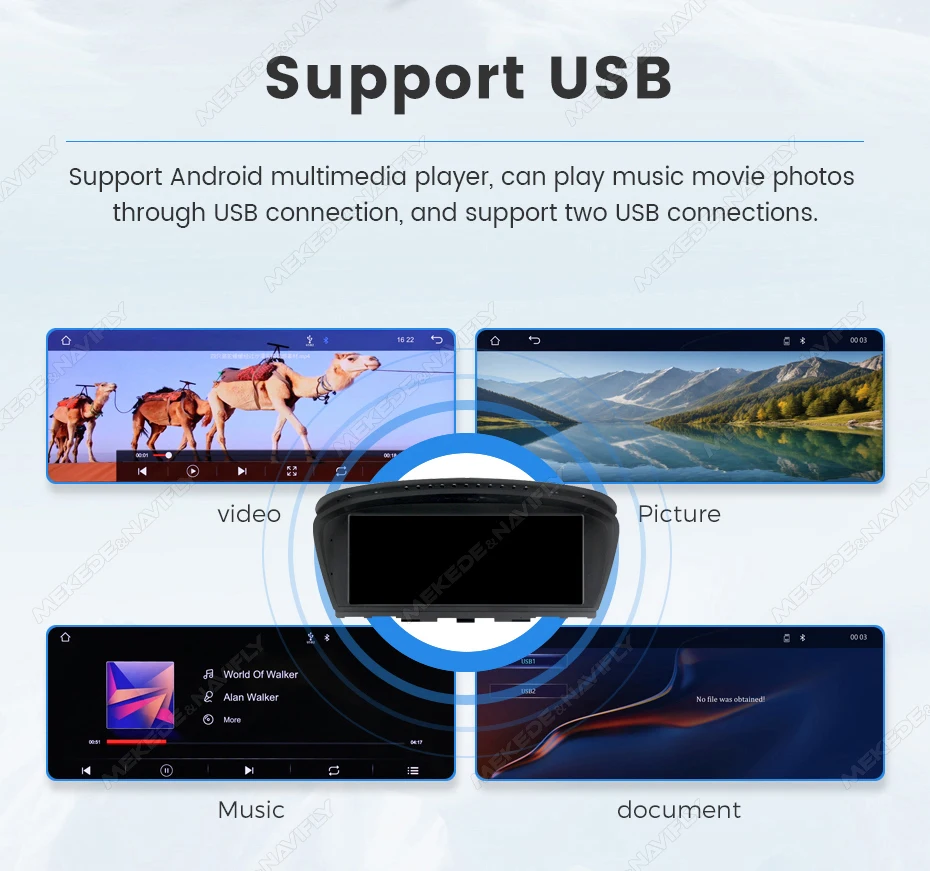 MEKEDE Linux Auto-Multimedia-Player für BMW 3er Serie E60 E61 E63 E64 5er Serie E90 E91 E92 E93 Kabelloses Carplay Android Auto Radio – Detail 15