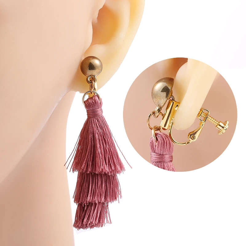 Clip On Earrings 2/10 Pcs for Women DIY Jewelry Making