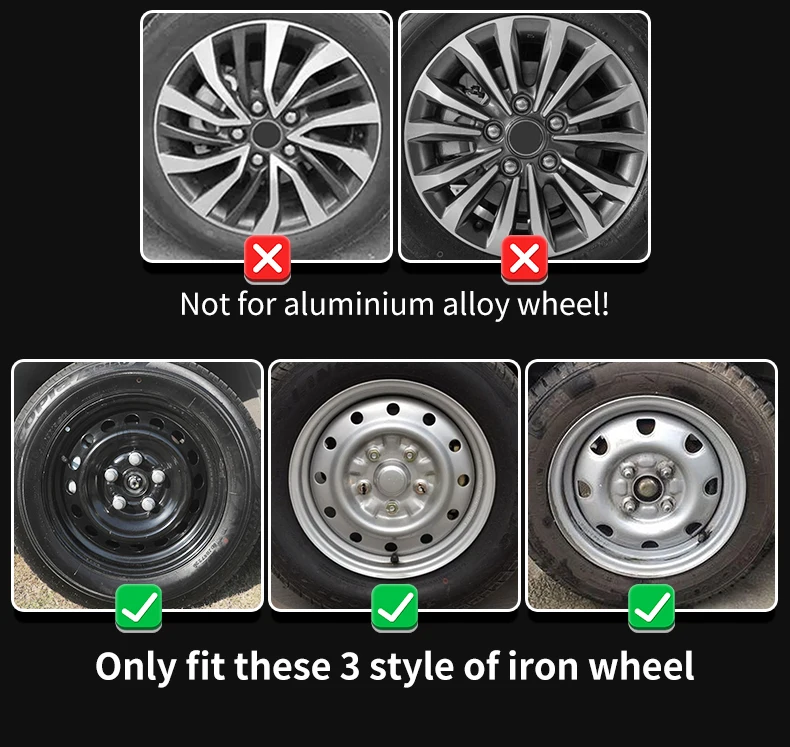 Design für Škoda Fabia 15-Zoll Messerstil Radkappe Für Eisenfelgen 4er-Set Stahlradkappen – Detail 4