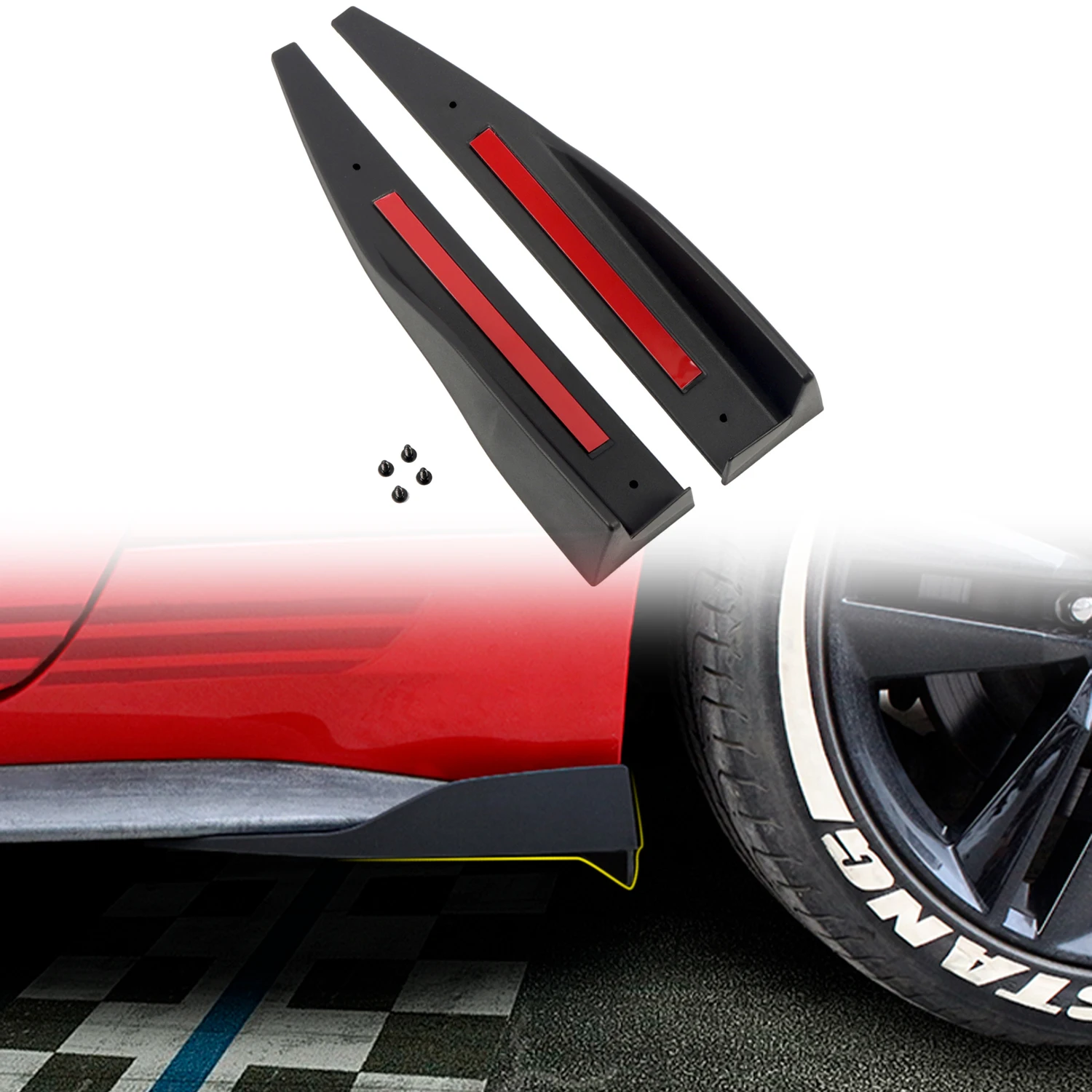 Misura Per Ford Mustang 2015-2022 Accessori Per Auto Abs Minigonne Laterali Guard Fender Protect Cover 2 Pezzi