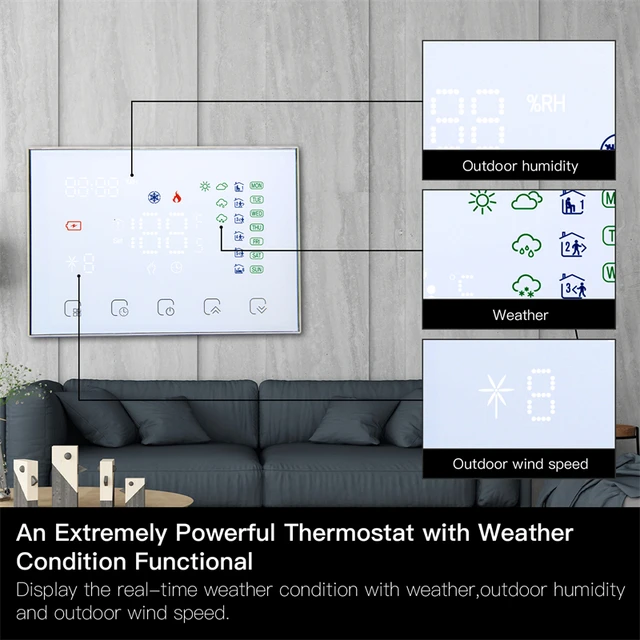 WiFi Thermostat Tuya Smart Temperature Controller RF Receiver Water/Electric/Gas Boiler Heating Voice Control For Alexa Google - Image 3