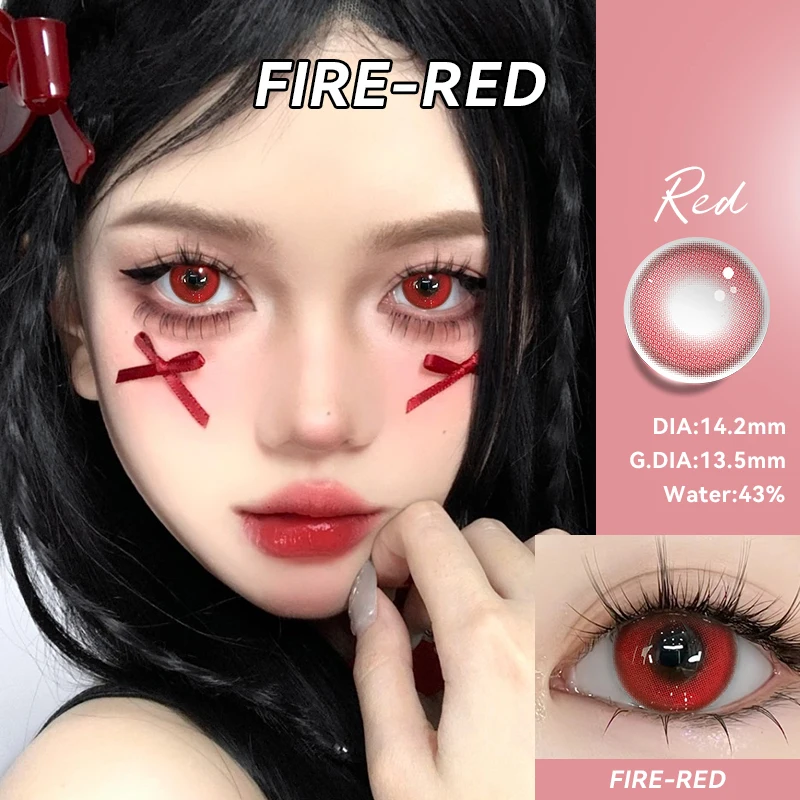 Starlens Vibrant Cosplay Color Contact Lenses for Halloween - Red, Blue & Brown