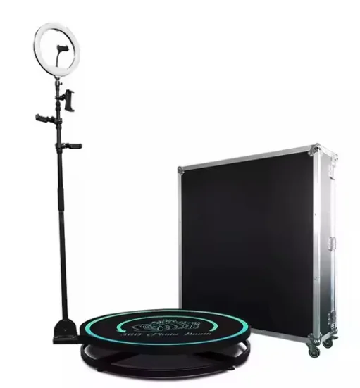 Authentic 360 Photo Booth Machine Slow Motion Rotating Portable Spin Camera Selfie Platform with Rotating Stand 39.4 + Flight Ca